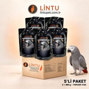 Lintu Afrika Protein Jako Papağan Pelet Yemi – 5 × 800 g (4 kg)