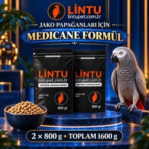 Lintu  Yüksek  Enerji Jako Pellet Yemidir –1.600GR