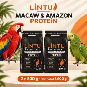 Lintu Macaw Amazon Protein Papağan pellet yemi – 1.600 GR