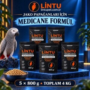 Lintu Medicane Jako Papağan Pelet Yemi – 5 × 800 g (4 kg)