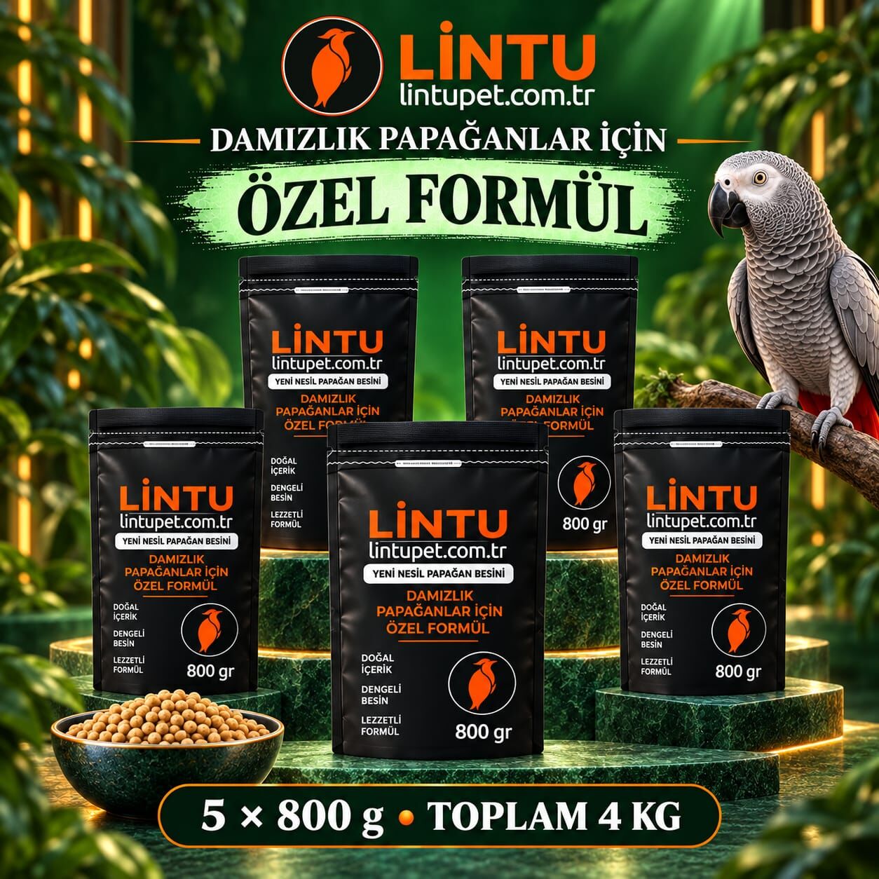 Lintu Jako papagan üretim pellet yemi